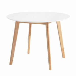 Table Ronde Fixe En Bois Lisa