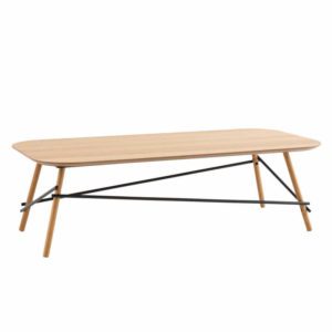 Table Basse Rectangulaire en Bois et Métal FIDIS