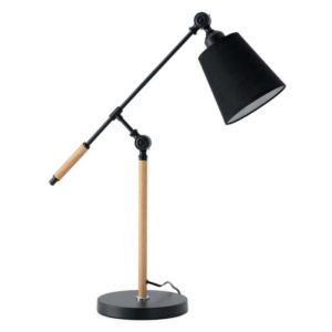 Lampe à Poser en Bois et en Métal IGNY, modèle noir