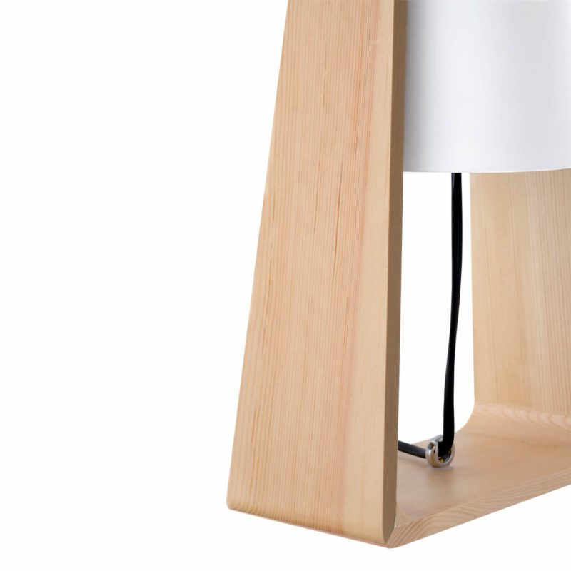 Lampe sur Pied en Bois de Frêne AUXON, détail de la structure