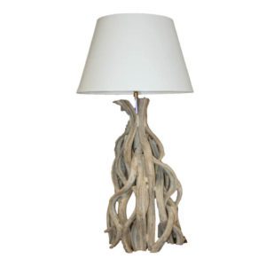 BIANCA : Lampe de Table Exotique en Bois