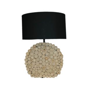 Lampe de table ronde en bois SPHERE