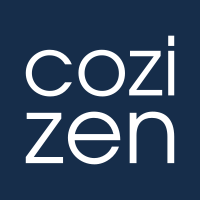 Logo Cozizen carré Blanc Bleu 200x200